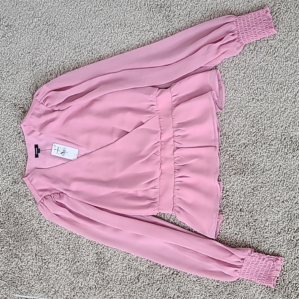 Pink Chiffon Blouse